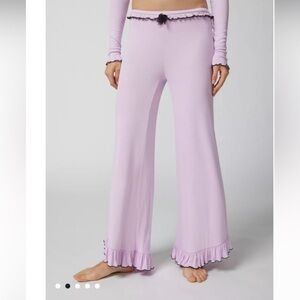 Out From Under Sweet Dreams Ruffle Wide Leg Lounge Trouser Pants